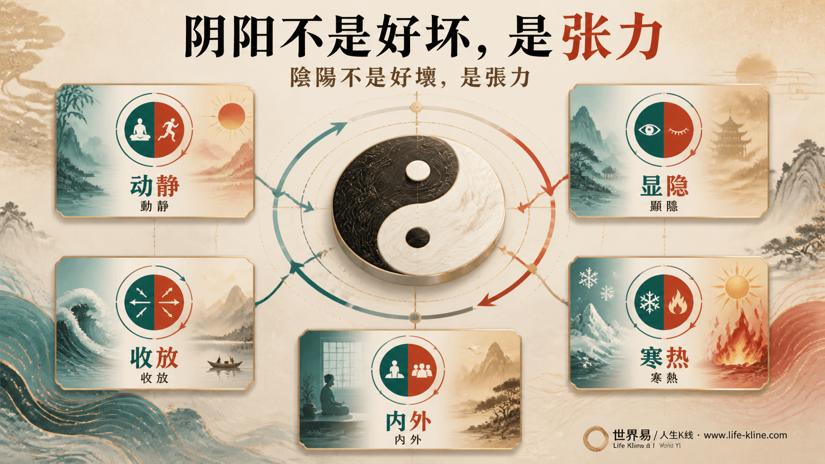 阴阳不是好坏而是动静显隐收放寒热内外张力关系