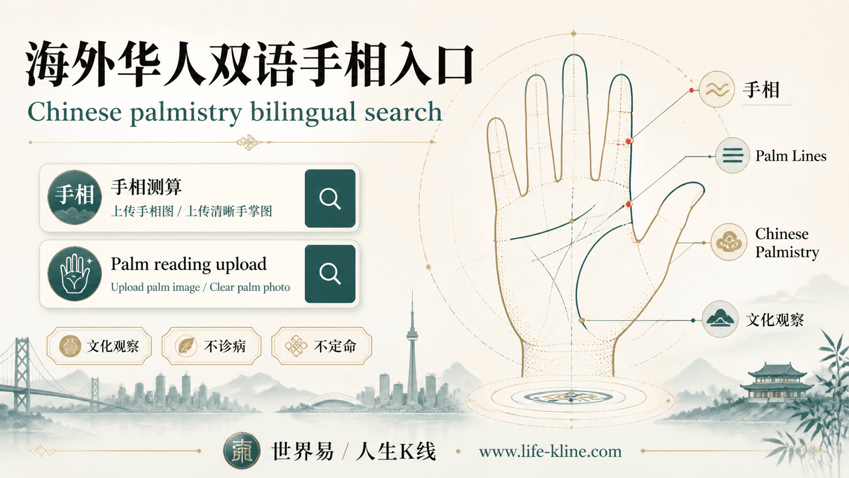海外华人双语手相入口手相图解,面向北美华人的掌纹文化观察边界说明