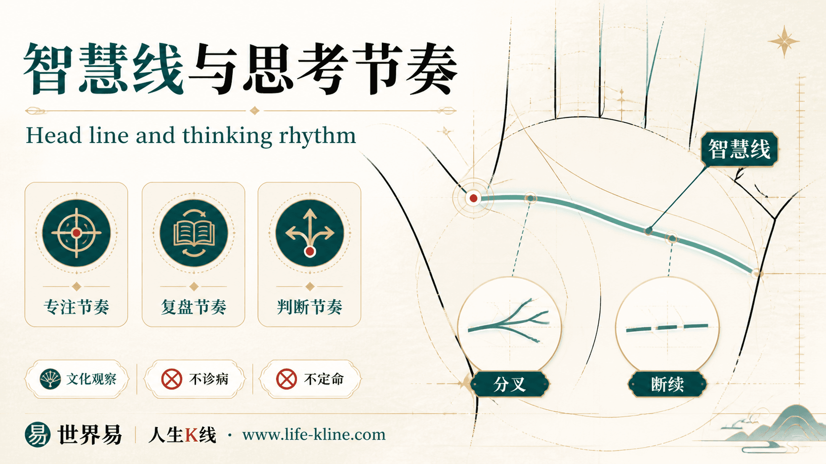 智慧线与思考节奏手相图解,面向澳新华人的掌纹文化观察边界说明