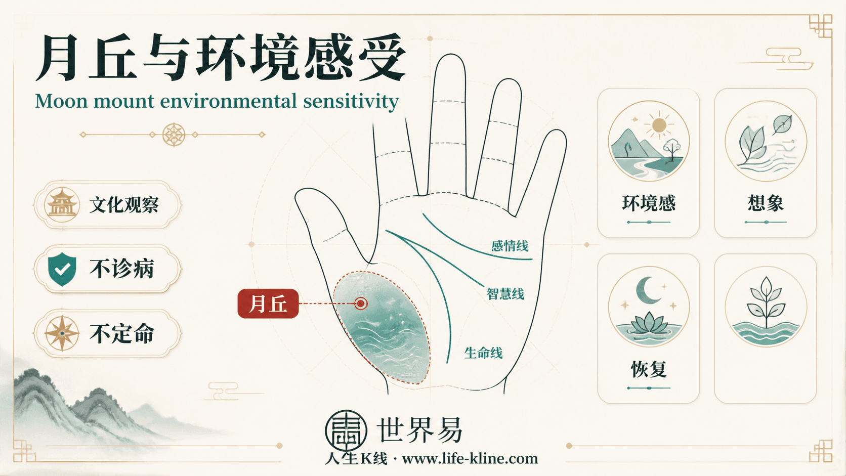 月丘与环境感受手相图解,面向新马华人的掌纹文化观察边界说明
