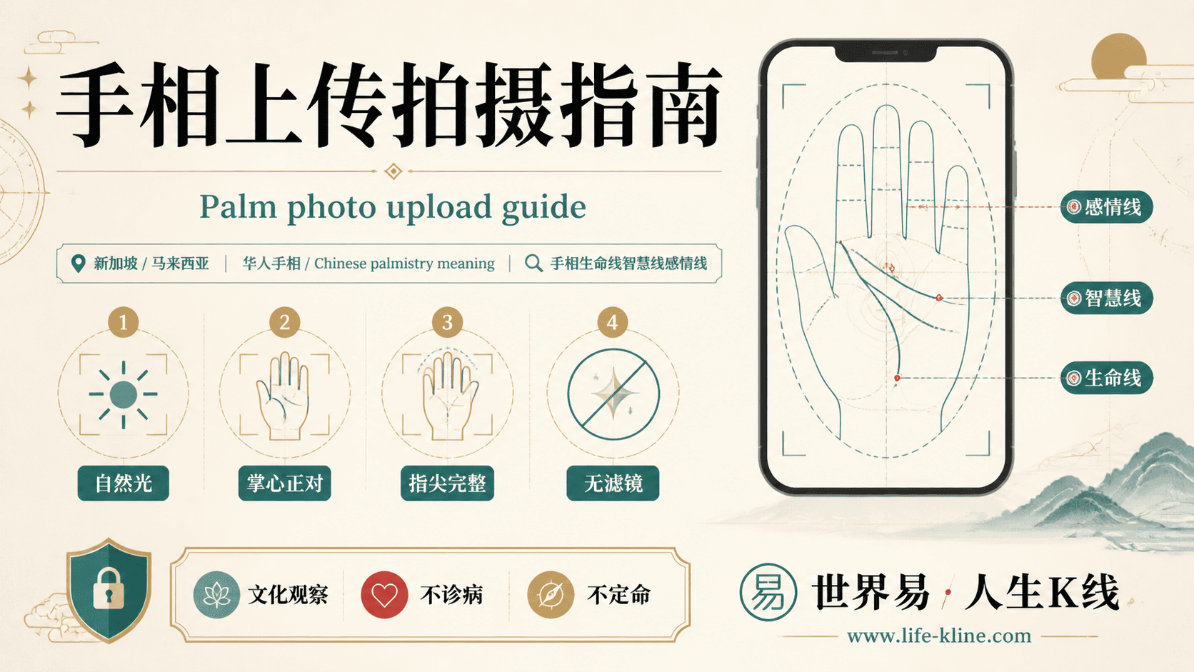 手相上传拍摄指南手相图解,面向新马华人的掌纹文化观察边界说明