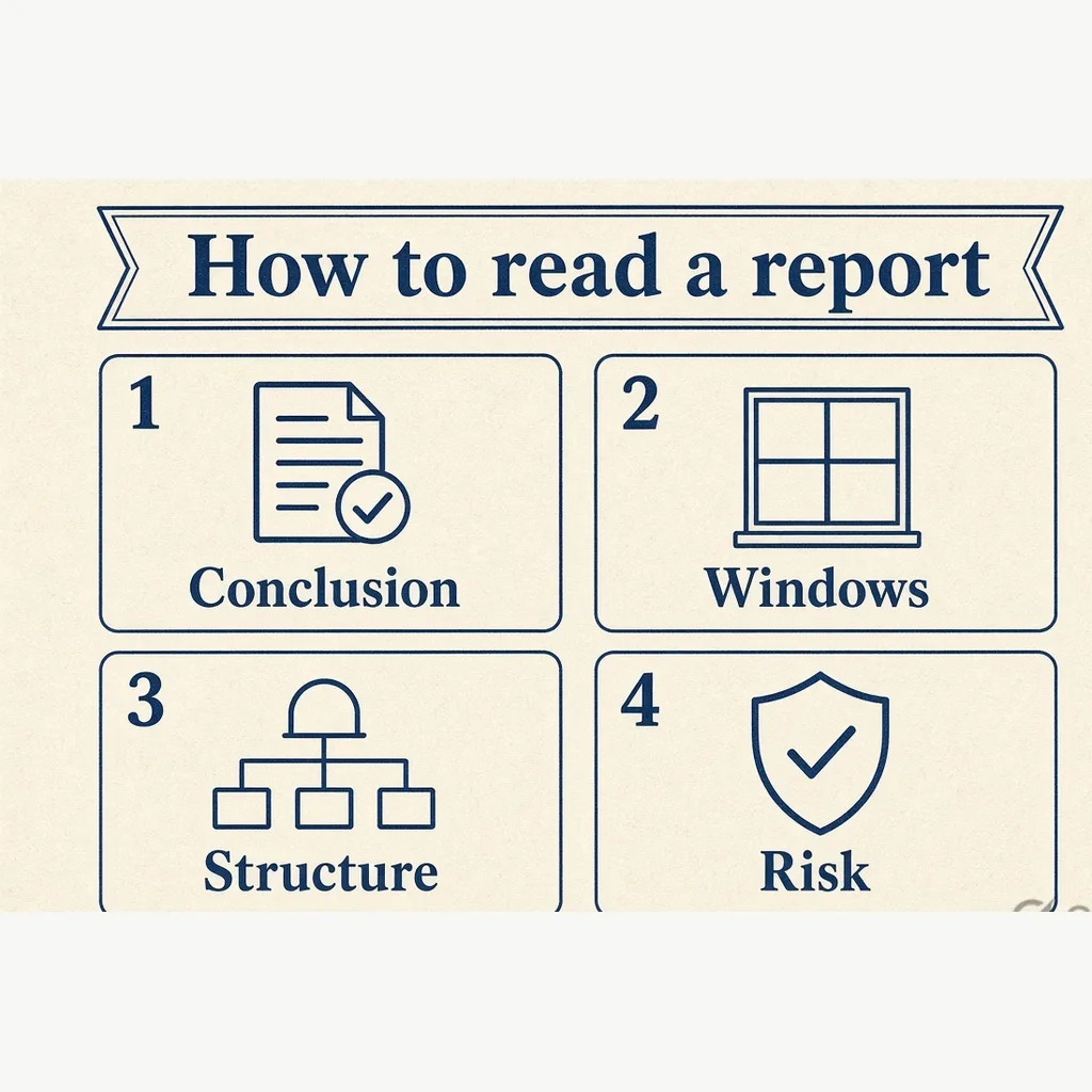 How to read a Bazi report diagram: 1 Conclusion 2 Windows 3 Structure 4 Risk