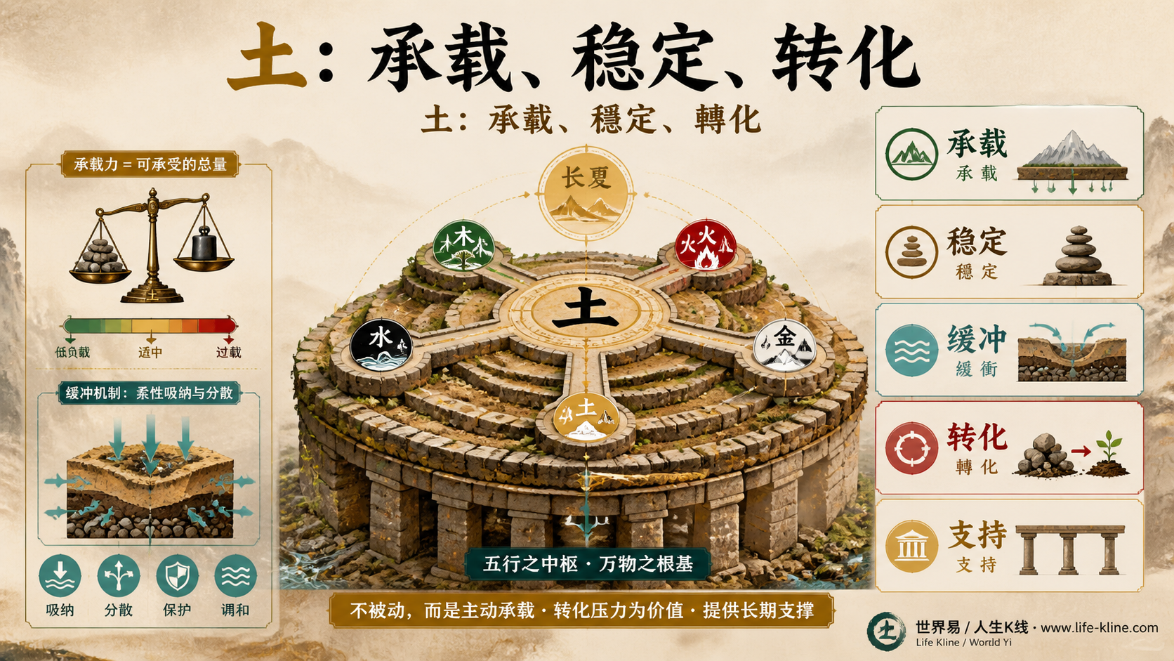 土元素承载稳定图说明承载稳定缓冲转化支持