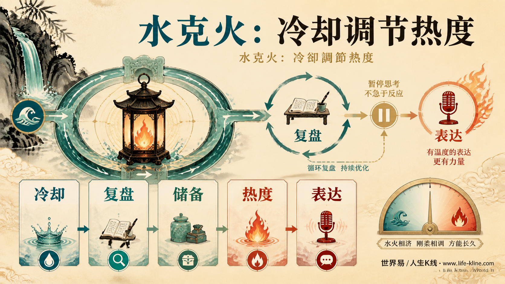 水克火调节图说明冷却复盘储备调节热度表达