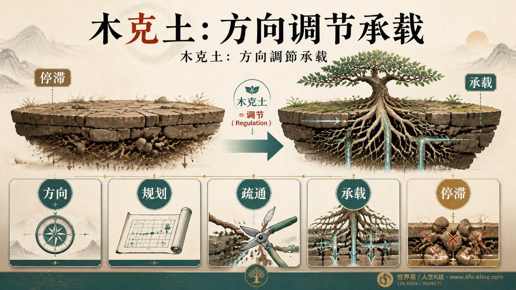 木克土调节图说明方向规划疏通承载停滞