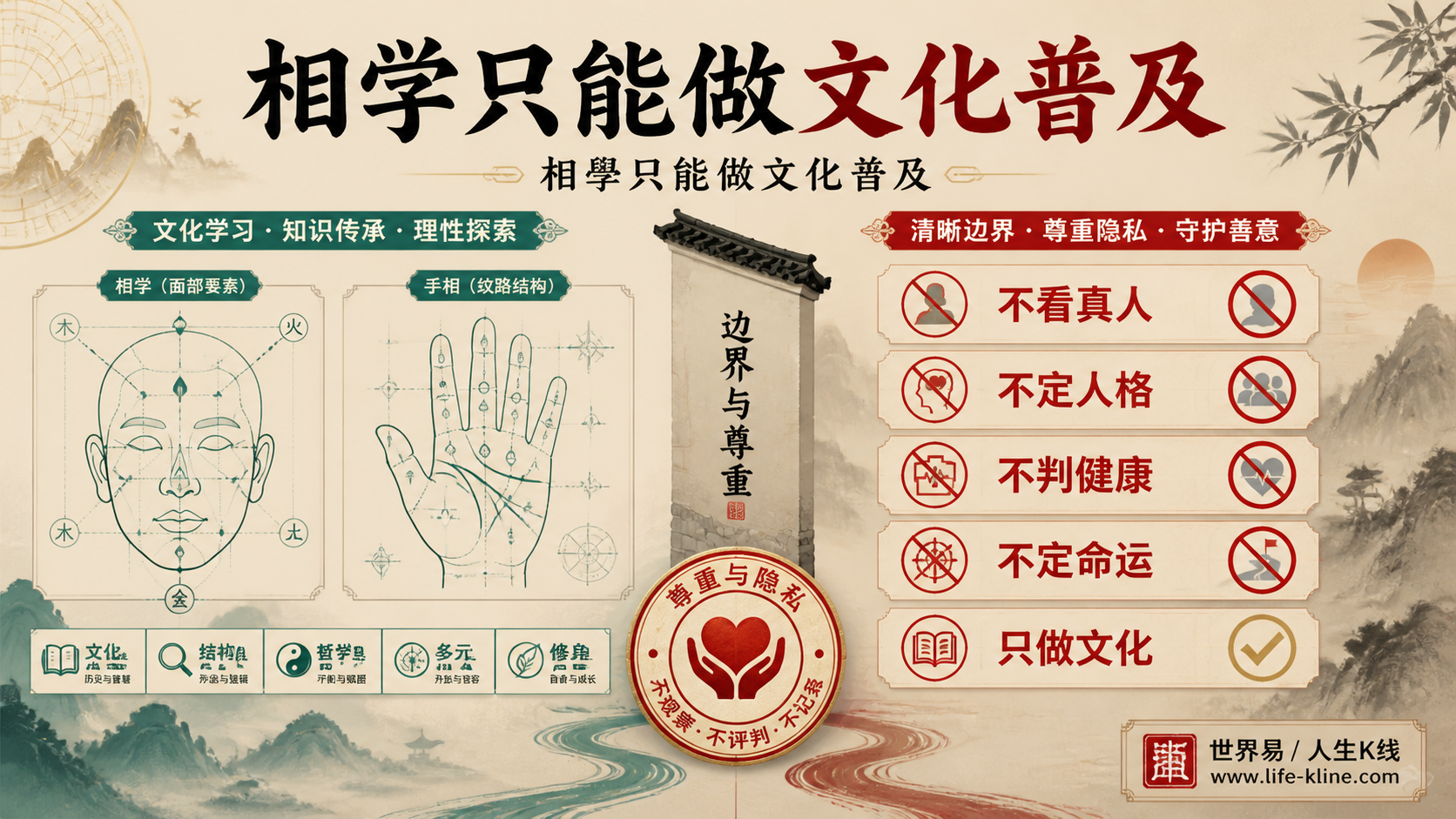 面相手相相学边界图说明只做文化普及不看真人不判健康人格命运